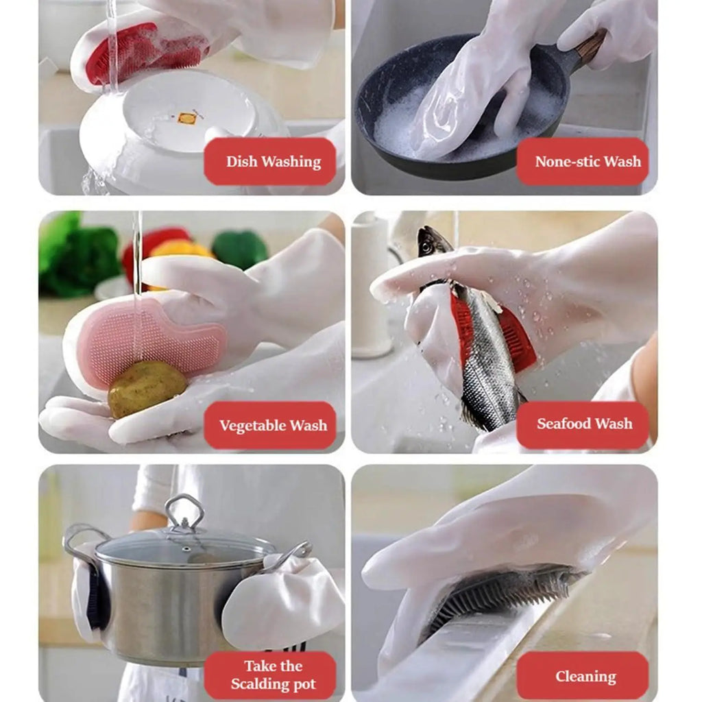 Silicone Dishwashing Glove Pair